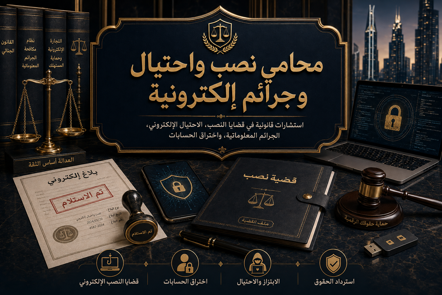 محامي نصب واحتيال وجرائم إلكترونية