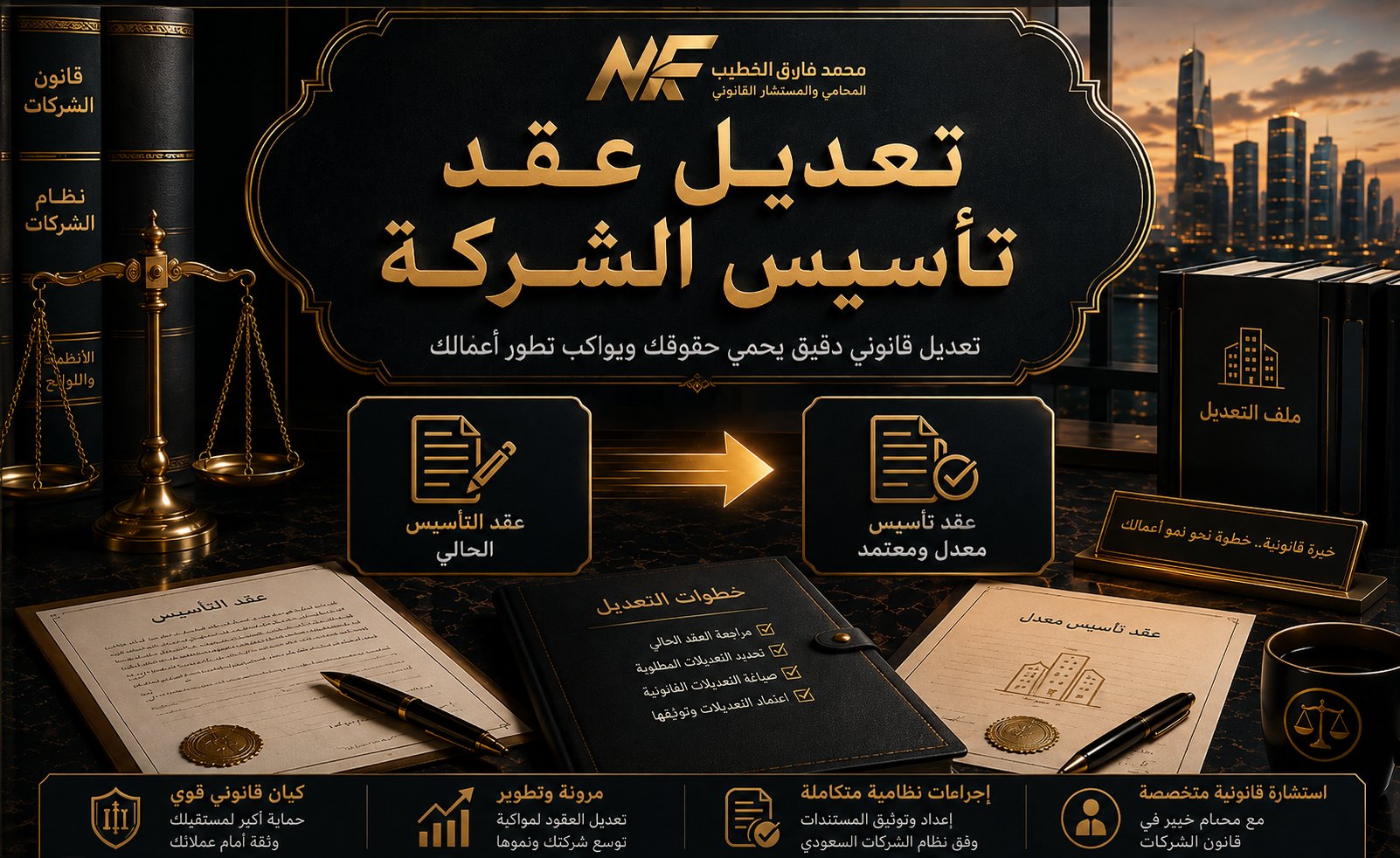 تعديل عقد تأسيس الشركة