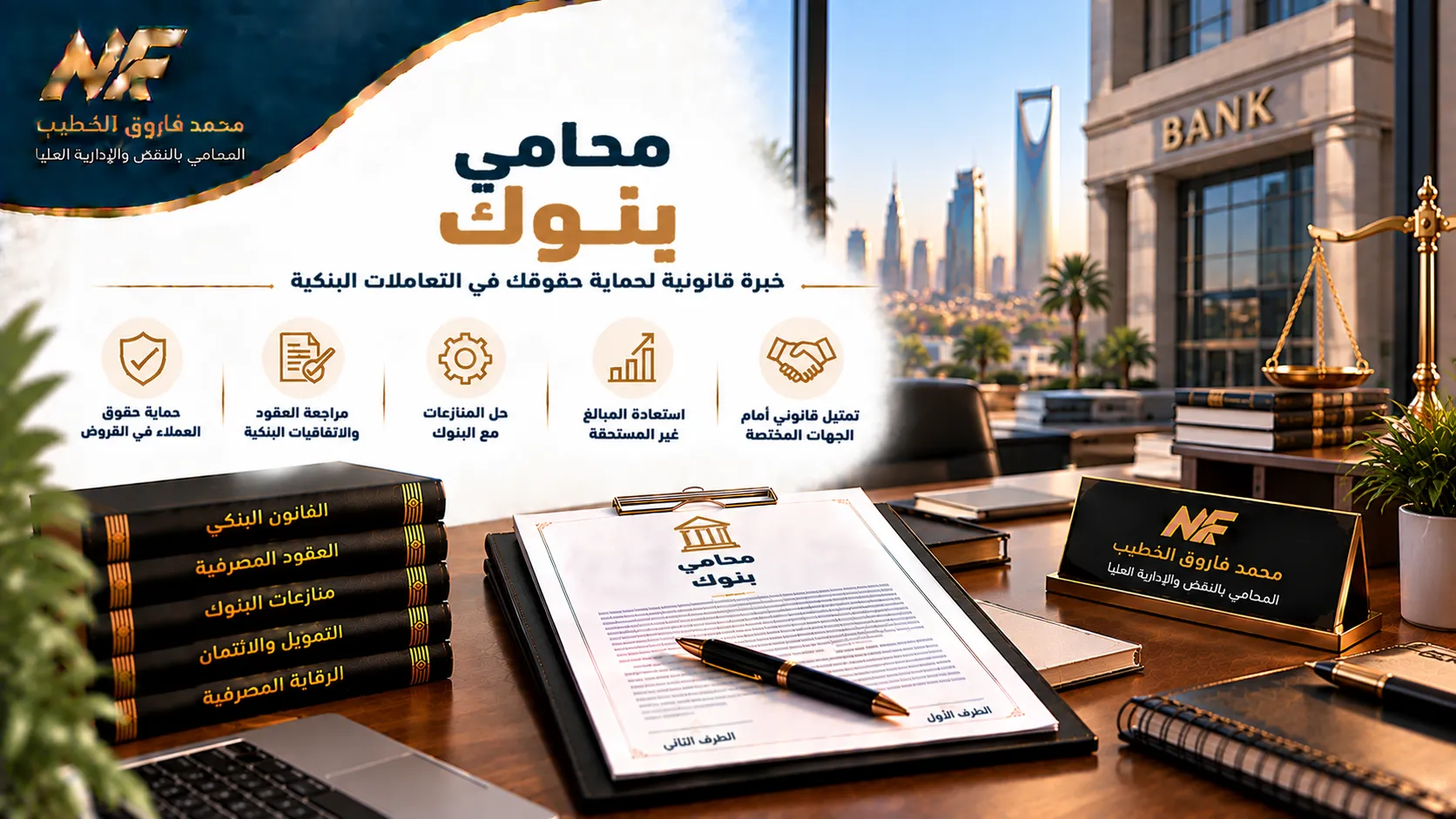 محامي بنوك في مصر | استشارات ودعاوى ومنازعات مصرفية