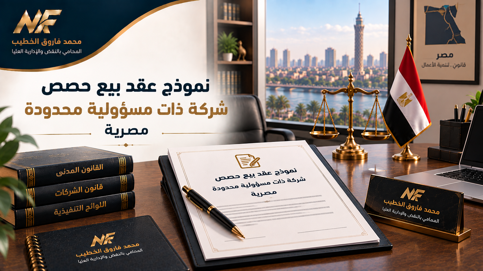 نموذج عقد بيع حصص شركة ذات مسؤولية محدودة مصرية