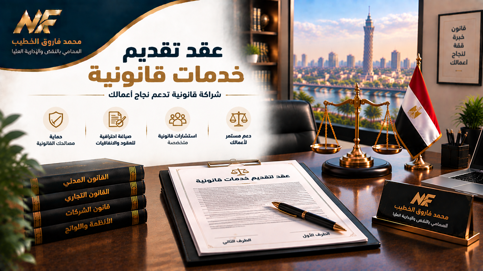 عقد تقديم خدمات قانونية في مصر | البنود والشروط