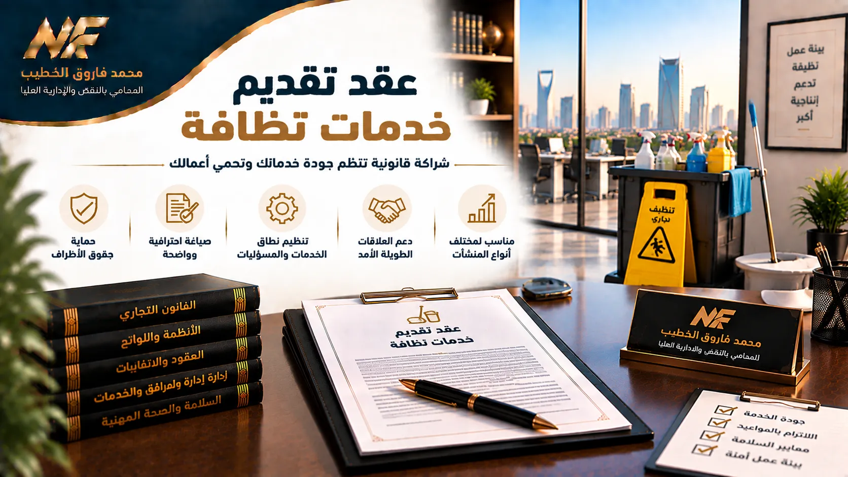 عقد تقديم خدمات نظافة في مصر | البنود والشروط القانونية